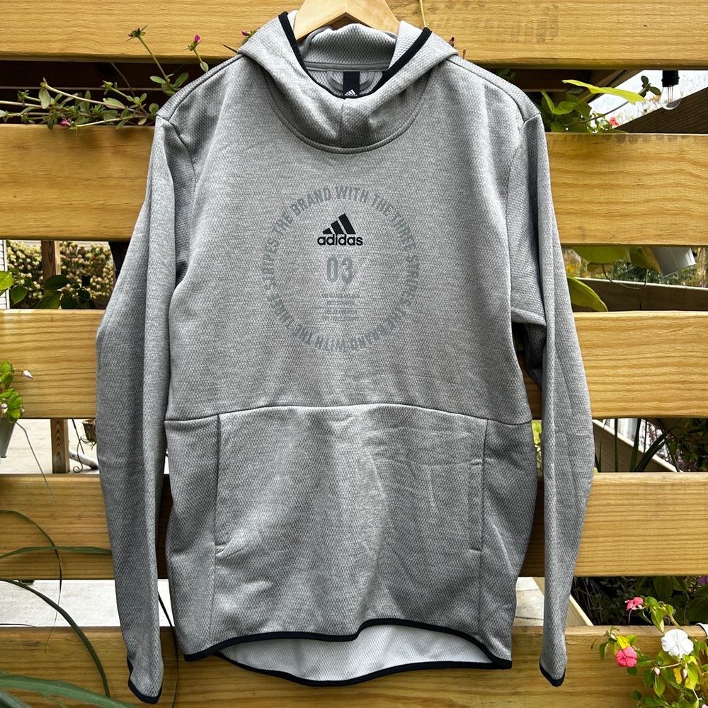 Adidas Heather Gray Men's Hoodie